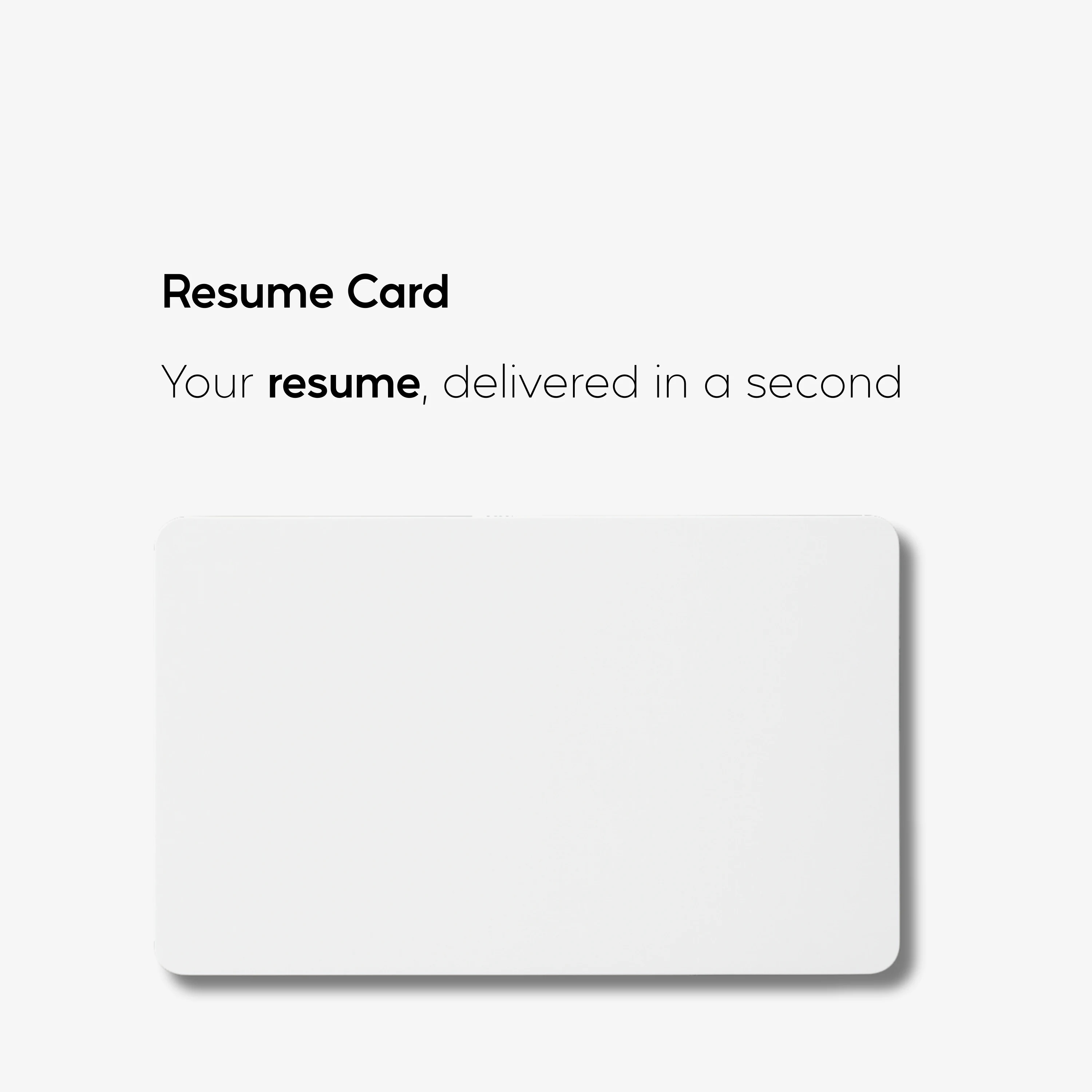 NFC Resume Card
