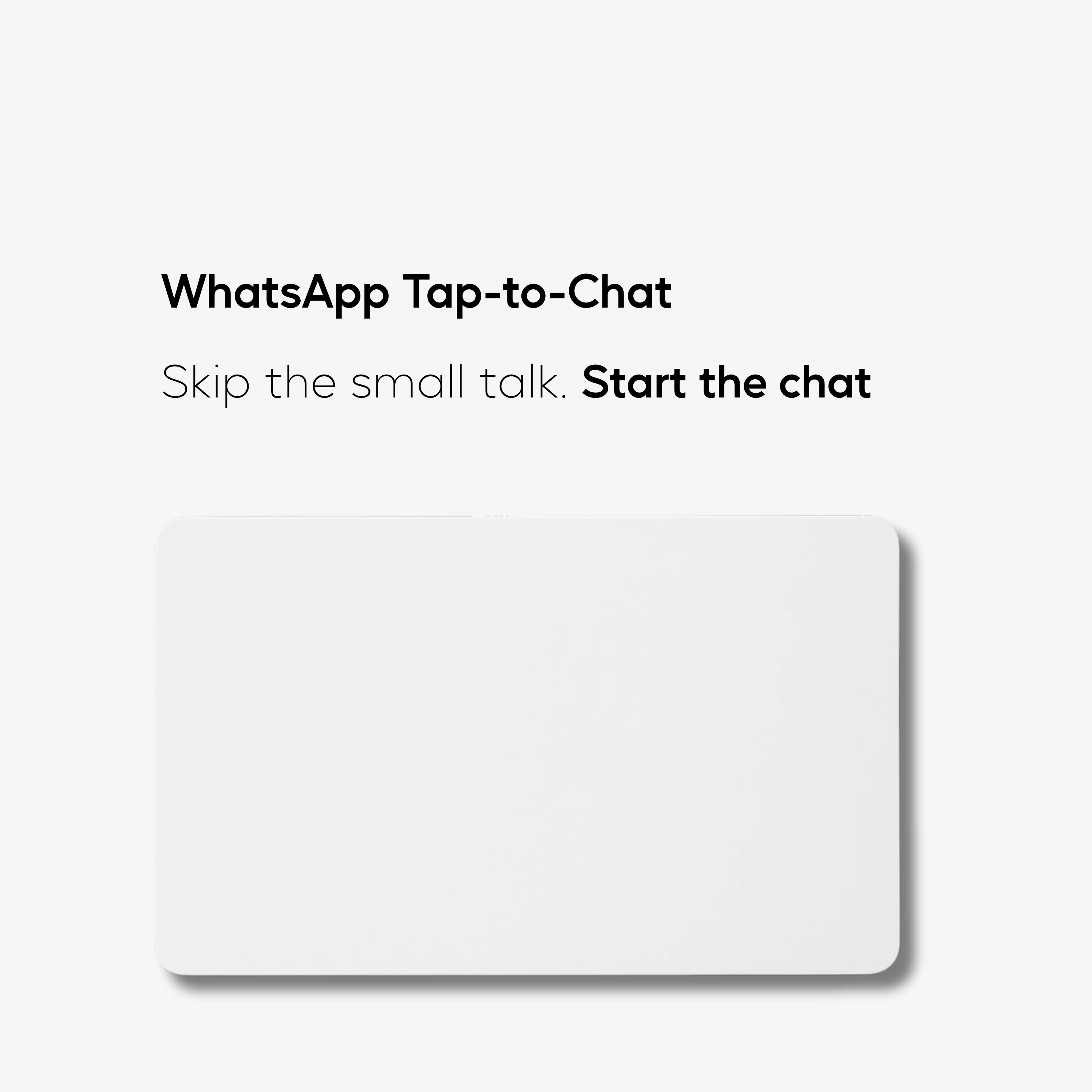 NFC WhatsApp Chat Card