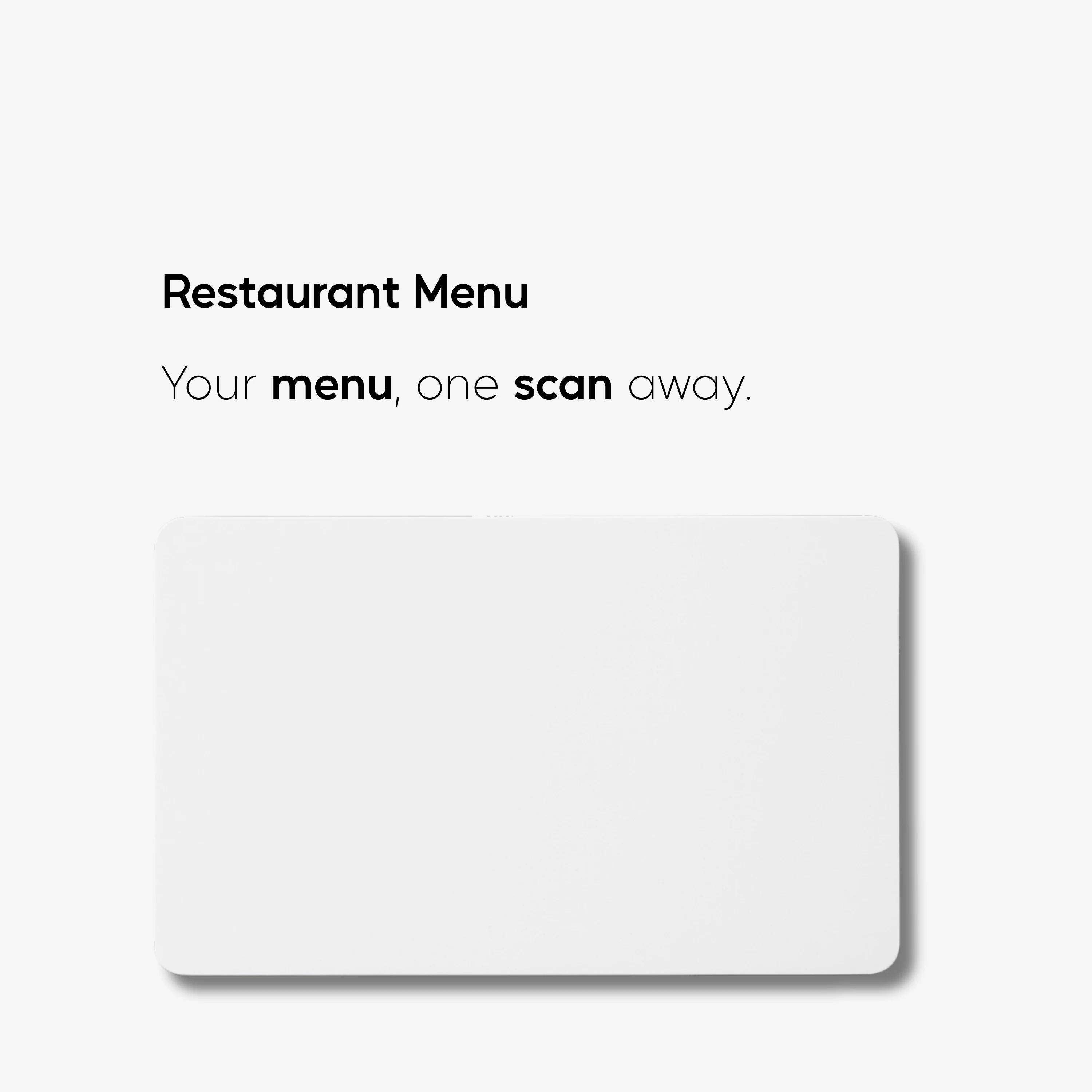 NFC Restaurant Menu Card