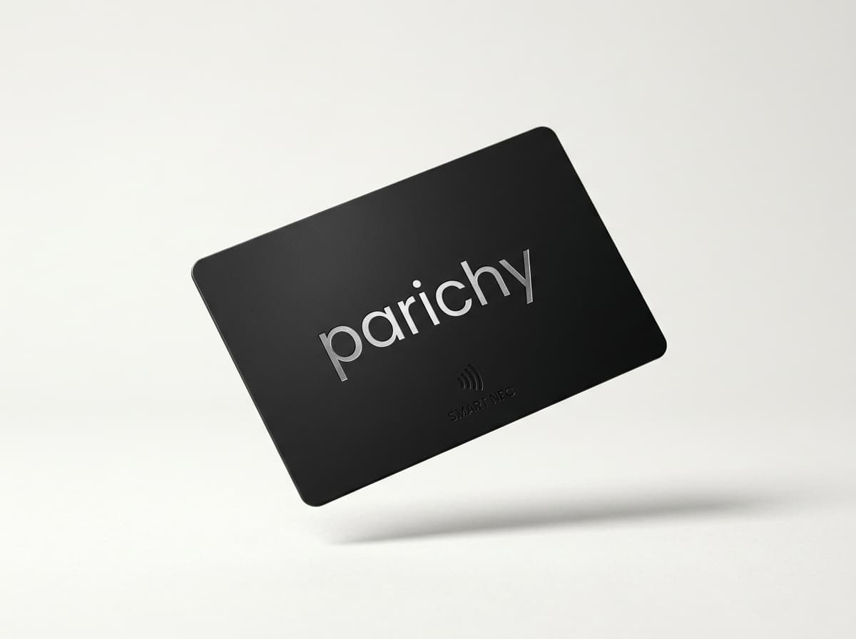 Parichy Matte Black NFC Smart Card